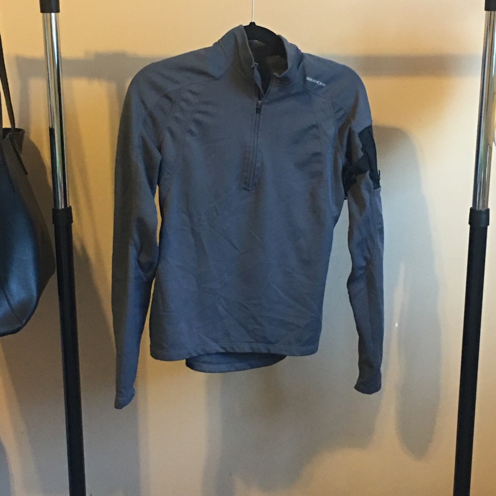 Grey running jacket